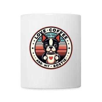 Kaffee und mein Bostie Boston Terrier - Tasse - Weiß - Vorne