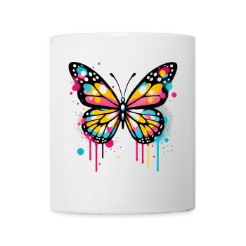 Papillon - Mug blanc - blanc - Devant