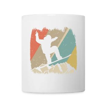 Alpiner Retro-Snowboarder - Tasse - Weiß - Vorne