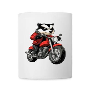 Dachse Motorrad / Motorradfahrer Dachs - Tasse - Weiß - Vorne