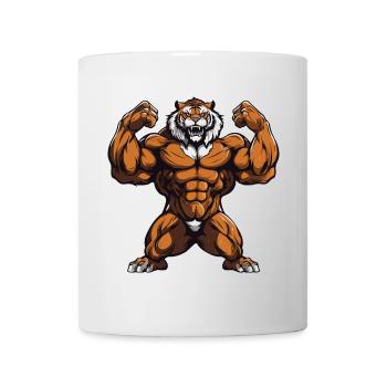 Tiger Muskeln Beast Martial Arts MMA - Tasse - Weiß - Vorne