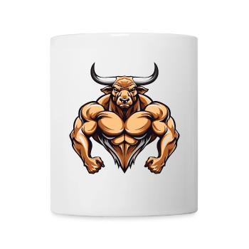 Bulle Stier Muskeln Beast Gym Martial Arts MMA - Tasse - Weiß - Vorne