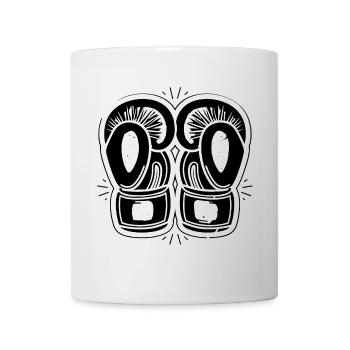 Boxhandschuhe Zeichnung - Tasse - Weiß - Vorne