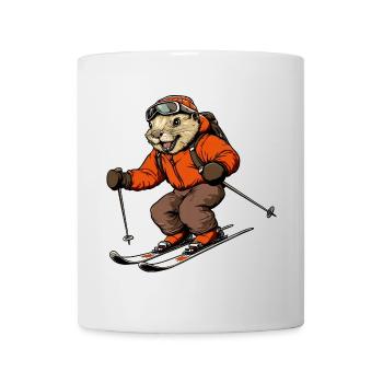 Ski Beaver - Mug - white - Front