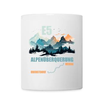 E5 Alpenüberquerung - Tasse - Weiß - Vorne