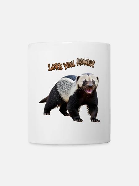 Honey Badger - Honigdachs - Tasse - Weiß