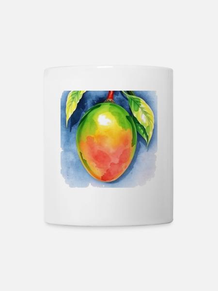 Mango Aquarell - Tasse - Weiß