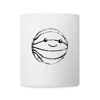 Ballon de basket-ball Look bande dessinée - Mug blanc - blanc - Devant