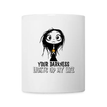 Your Darkness lights up my life Valentine's Day - Mug - white - Front