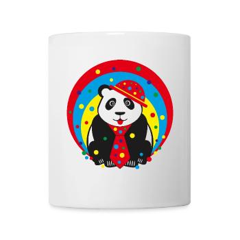 Fasching Panda mit Hut und Krawatte. - Tasse - Weiß - Vorne