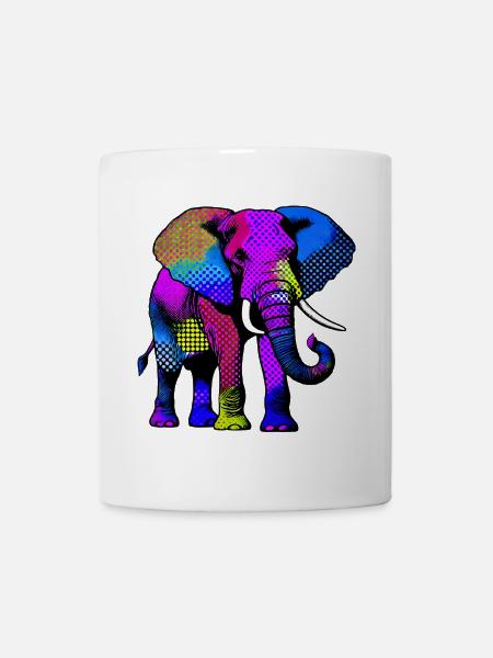 Elefant - Tasse - Weiß