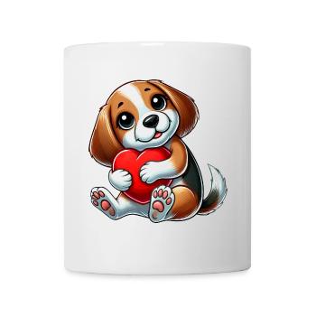In Love Beagle Heart Valentine's Day Dog - Mug - white - Front