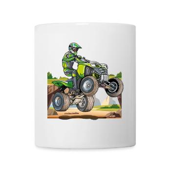 Motocross, quad tout-terrain - Mug blanc - blanc - Devant
