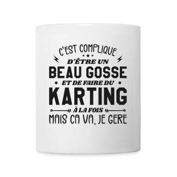 Beaugosse et faire du Karting - Mug blanc - blanc - Devant