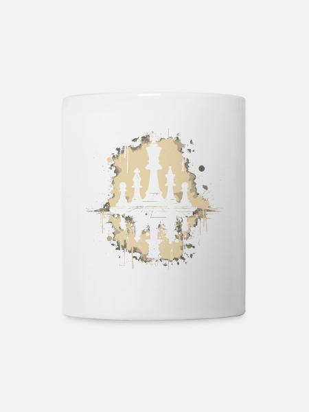 Schachfiguren Graffiti - Tasse - Weiß
