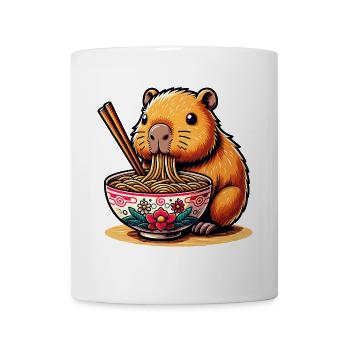 Süßes Kawaii Capybara Ramen Anime - Tasse - Weiß - Vorne