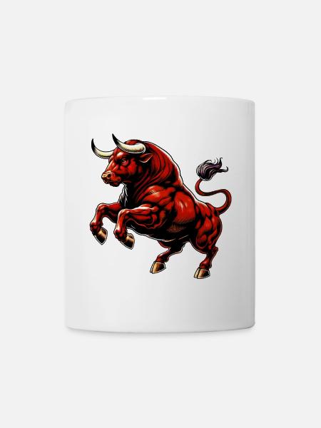 Stier - Tasse - Weiß
