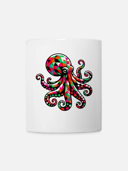 Krake - Tasse - Weiß