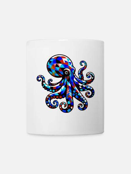 Krake - Tasse - Weiß