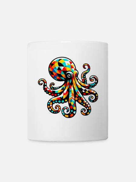 Krake - Tasse - Weiß