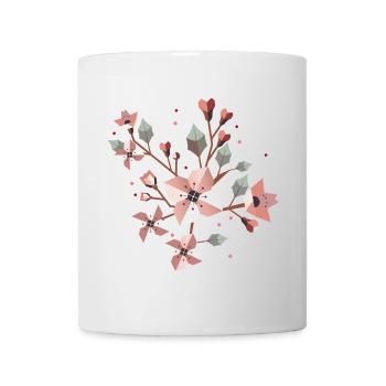 Branche de fleur de cerisier élégante - Splendeur printanière délicate - Mug blanc - blanc - Devant