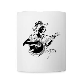 Banjospieler Zeichnung - Tasse - Weiß - Vorne
