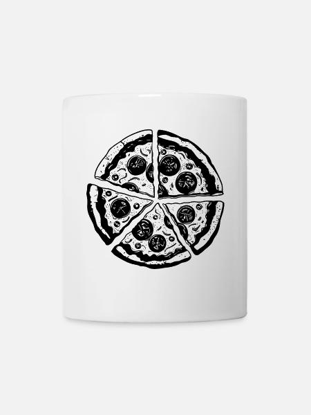 Dessin de pizza - Mug blanc - blanc
