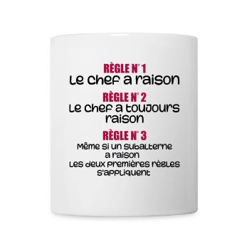 Les règles du chef - Mug blanc - blanc - Devant