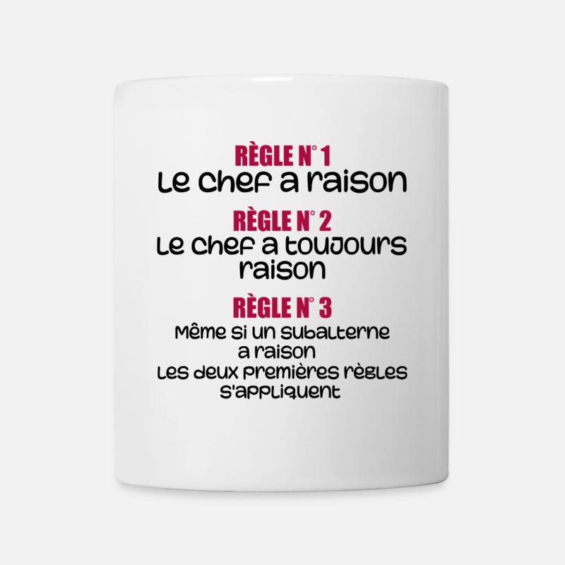 Les règles du chef - Mug blanc - blanc