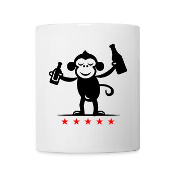 Bière de singe de fête - Mug blanc - blanc - Devant