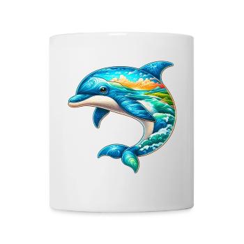 Delfin - Tasse - Weiß - Vorne