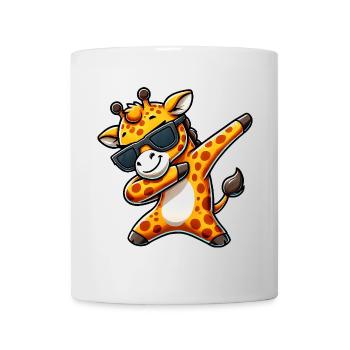 Dab Girafe Lunettes de soleil Cool Cartoon - Mug blanc - blanc - Devant