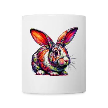 Kaninchen - Tasse - Weiß - Vorne