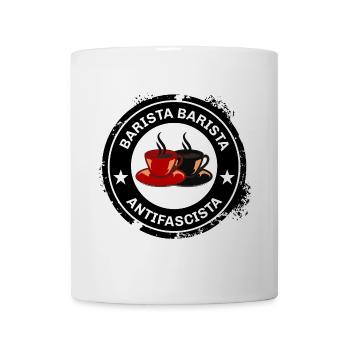 Barista Antifascista – Café avec attitude - Mug blanc - blanc - Devant