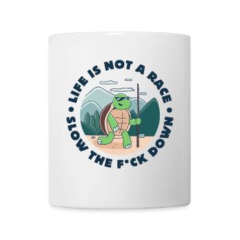 Das Leben ist kein Rennen - Tasse - Weiß - Vorne