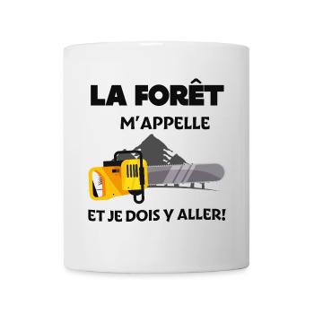 Der Wald ruft mich und ich muss dorthin - Tasse - Weiß - Vorne