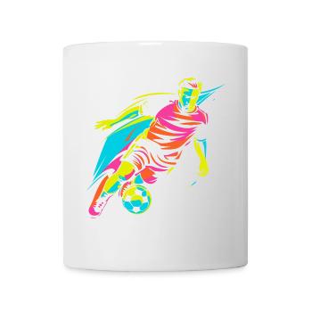 Joueur de football Retrowave - Mug blanc - blanc - Devant