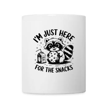 Je suis juste ici pour les collations - Mug blanc - blanc - Devant