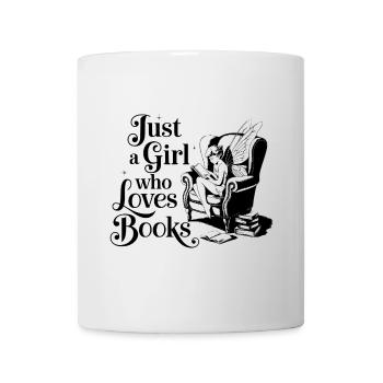Juste une fille qui aime les livres - Mug blanc - blanc - Devant