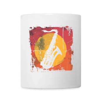 Saxophone Vaporwave - Mug - white - Front