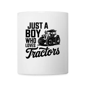 JUST A BOY WHO LOVES TRACTORS - Tasse - Weiß - Vorne