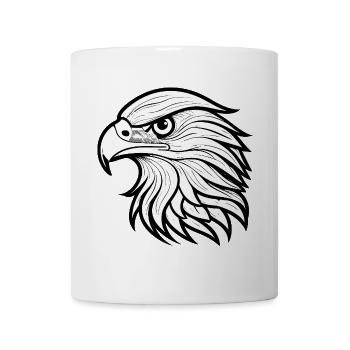 Stylish Eagle Head Illustration - Mug - white - Front