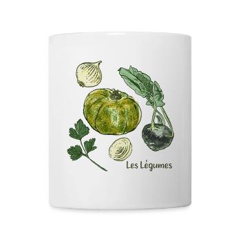 Illustration du Jardin des Légumes - Mug blanc - blanc - Devant