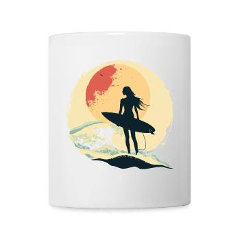 Surfing Woman - Mug - white - Front