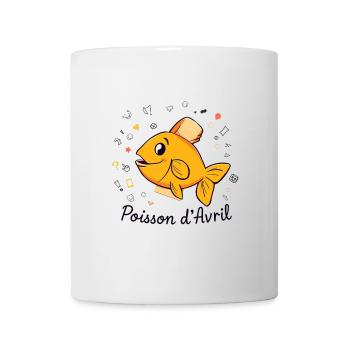 Poisson d’Avril - Orange Cartoon Fish - Mug blanc - blanc - Devant
