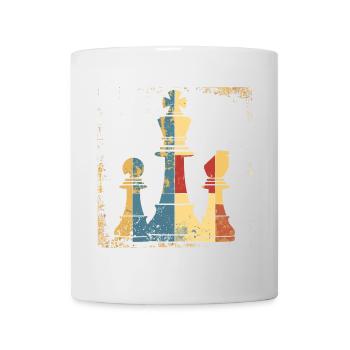 Schach Dame und König Grafik - Tasse - Weiß - Vorne