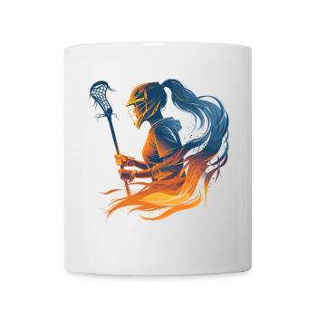 Lacrosse Mädchen Vaporwave - Tasse - Weiß - Vorne