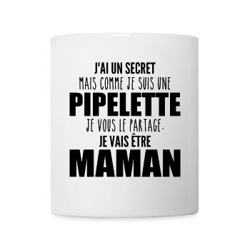je suis une future maman pipelette ! future maman - Mug blanc - blanc - Devant