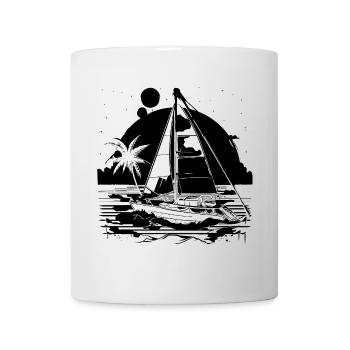 Segeln Zeichnung - Tasse - Weiß - Vorne