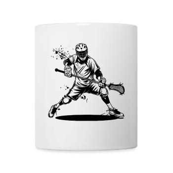 Lacrossespieler Zeichnung - Tasse - Weiß - Vorne